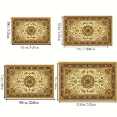 Boho Anti Fatigue Kitchen Rug Vintage Non Slip Soft Faux Sheepskin Mat