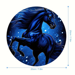 Cartoon Horse Pattern Round Mouse Pad for Office Computers Laptop