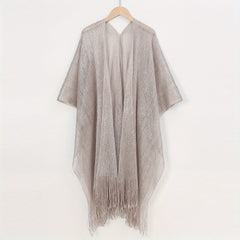 Bright Tassel Cape Thin Shawl for Women