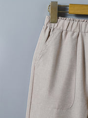 Solid Comfy Casual Trousers for Big and Tall Boys