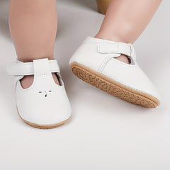 Baby Girls Leather Princess Shoes Soft Crib Prewalker Shoes