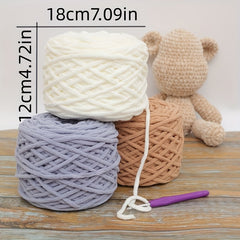 2balls Soft Hand Woven Thick Thread 165g Crochet Knitting Bundle