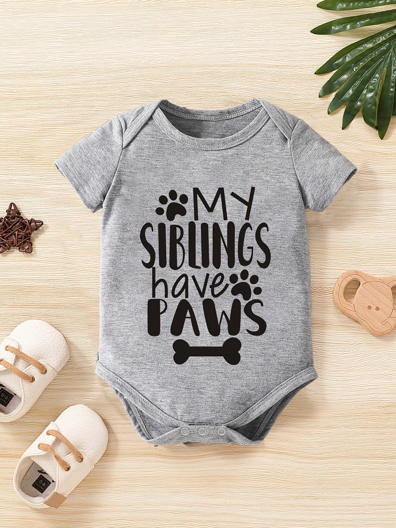 Baby Boys My Siblings Have Paws Onesie