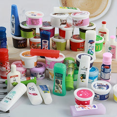5pcs Mixed Plastic Shampoo Bottles Minihouse Accessories
