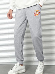 Men's Lion Print Sweatpants Elastic Waist Jogger Pants