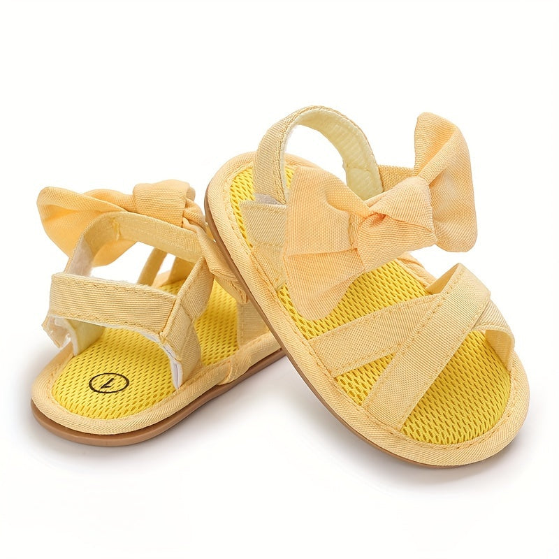 Casual Bowknot Open Toe Sandals for Baby Girls Lightweight Anti Slip Sandals