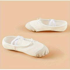Girl's Canvas Ballet Shoes Non Slip Adjustable Dance Shoes