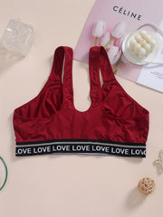 Women's Plus Glitter Tape Sporty Bralette