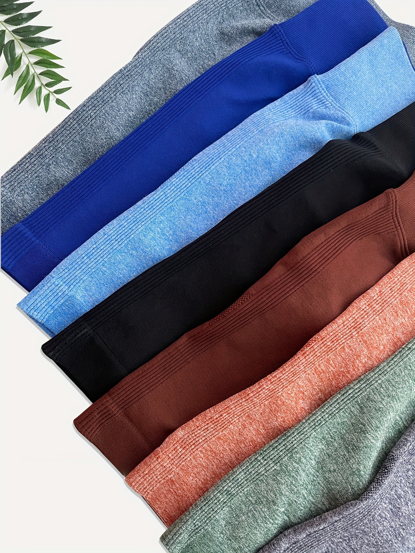 High Waisted Yoga Shorts For Women - 8pcs Solid Sports Shorts