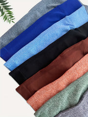 High Waisted Yoga Shorts For Women - 8pcs Solid Sports Shorts