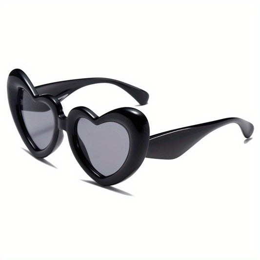 Y2K Inflated Heart Sunglasses Retro Funny UV400 Sun Shades