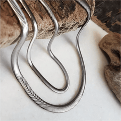 Girl's Snake Chain Hip Hop Pendant Necklace Stainless Steel