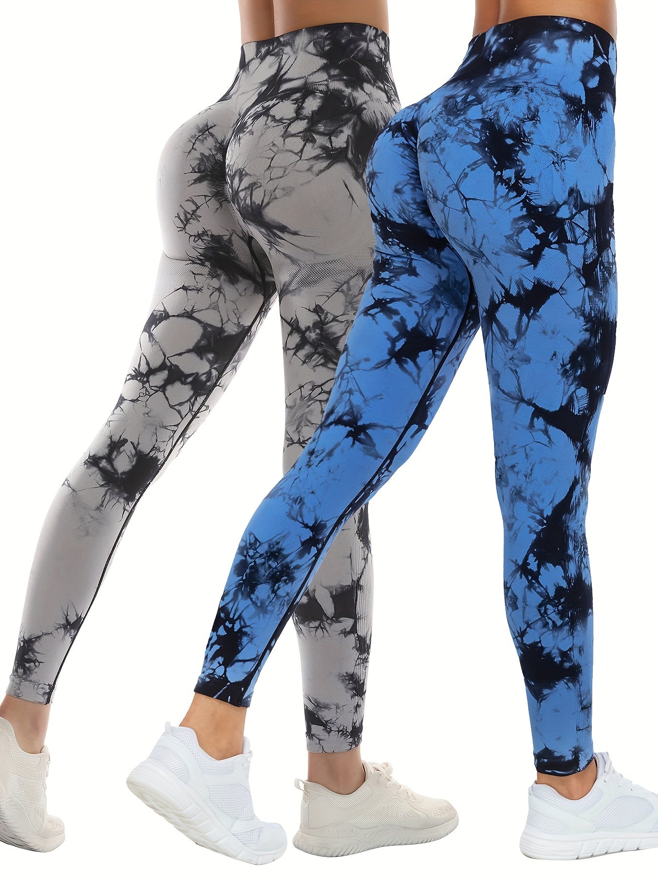 Tie Dye Yoga Sports Leggings High Waist Stretch Workout Tight Pants