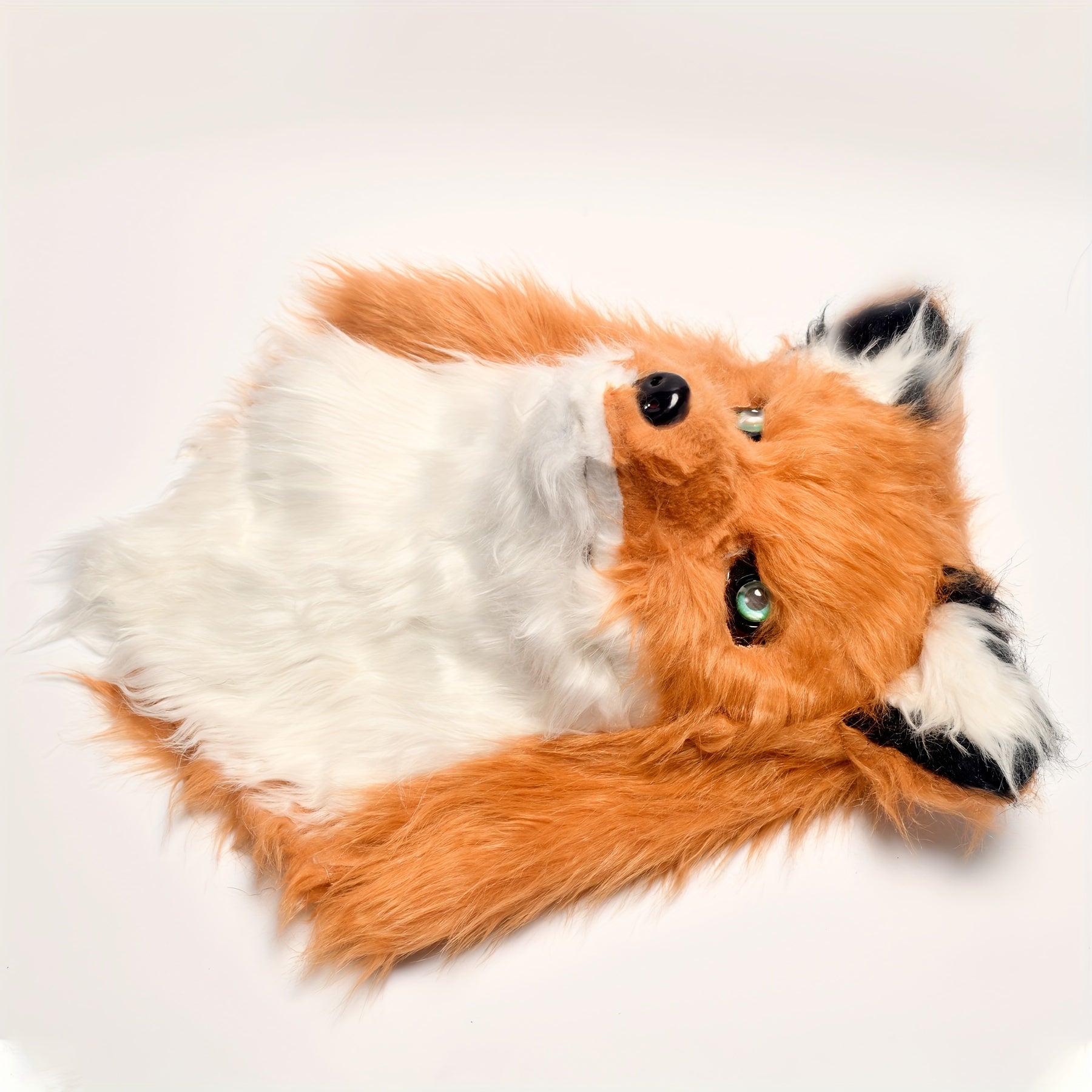 Halloween Fox Mask Headgear Movable Mouth Plush Fox Head Dress Up