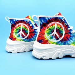 Colorful High Top Heighten Skate Shoes Wear Resistance Thermal Sneakers