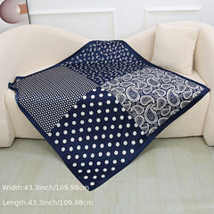Silk Polka Dot Print Square Scarf Bandana