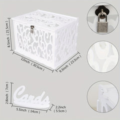DIY Wedding Card Box with Lock for Special Occasions