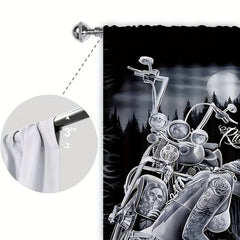 2pcs Robot Love Curtains Rod Pocket Window Drapes