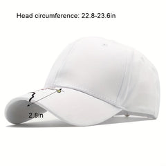 Peach Blossom Embroidery Baseball Cap Breathable Sports Hat