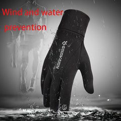 Men's Windproof Waterproof Cycling Gloves Fleece Lining Touch Screen Warm Gloves