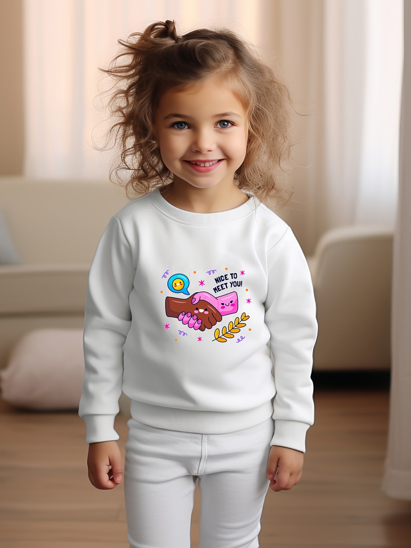 OERYUI Kids Nice To Meet You Sweatshirt Comfy Pullover Gift Christmas