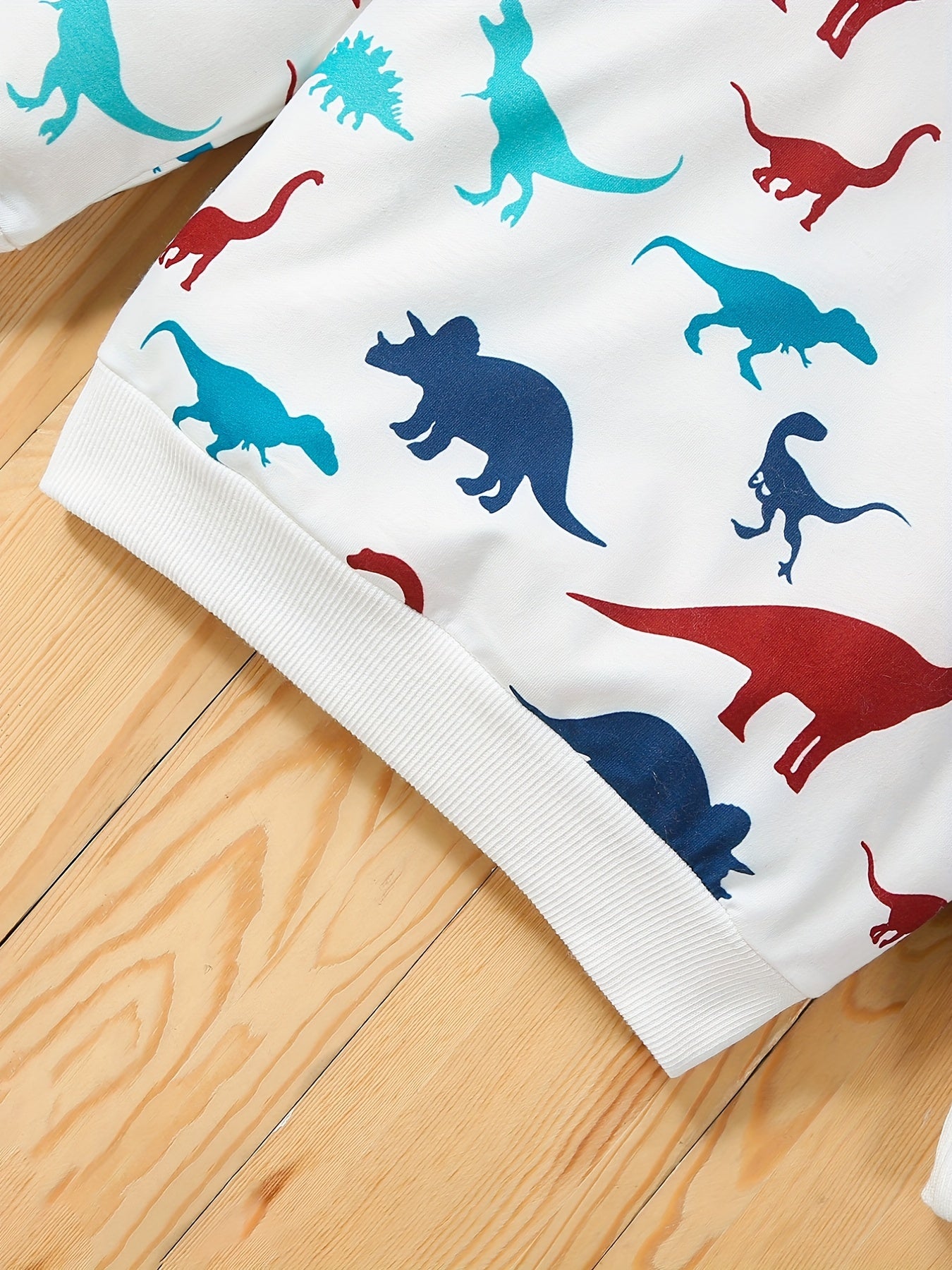 Toddler Boy's Dino Sweatshirt & Sweatpants Set for Spring Fall