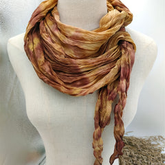 Women Scarf Irregular Tie Dye Warm Scarf Decorative Striped Winter