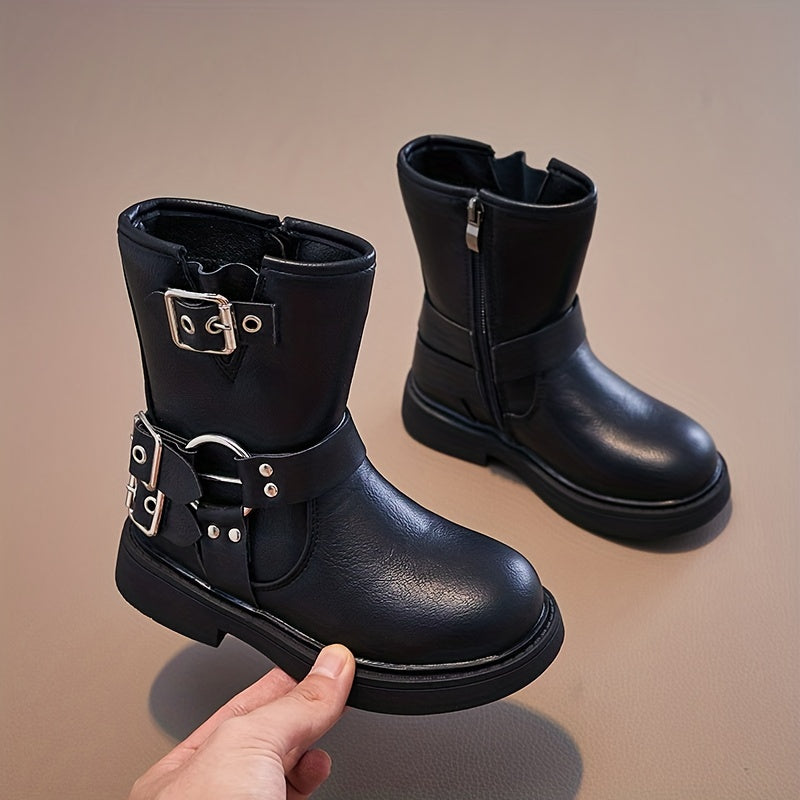 Vintage Casual Zipper Boots For Girls