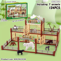 Zoo Play House Toys Castle Villa Dinosaur Villa Animal Farm Gift