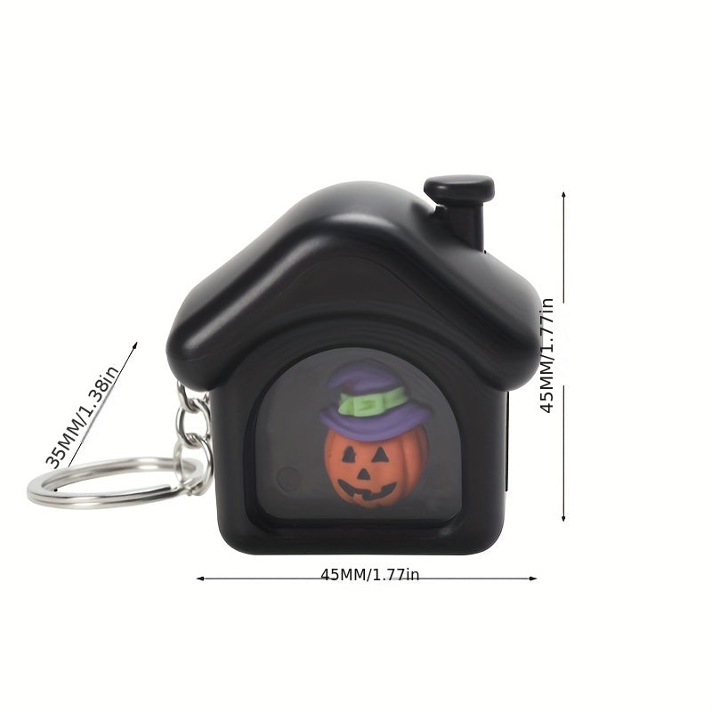 Cartoon Halloween Keychain Luminous Pumpkin Ghost Pendant Bag Ornament
