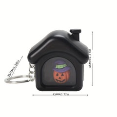 Cartoon Halloween Keychain Luminous Pumpkin Ghost Pendant Bag Ornament
