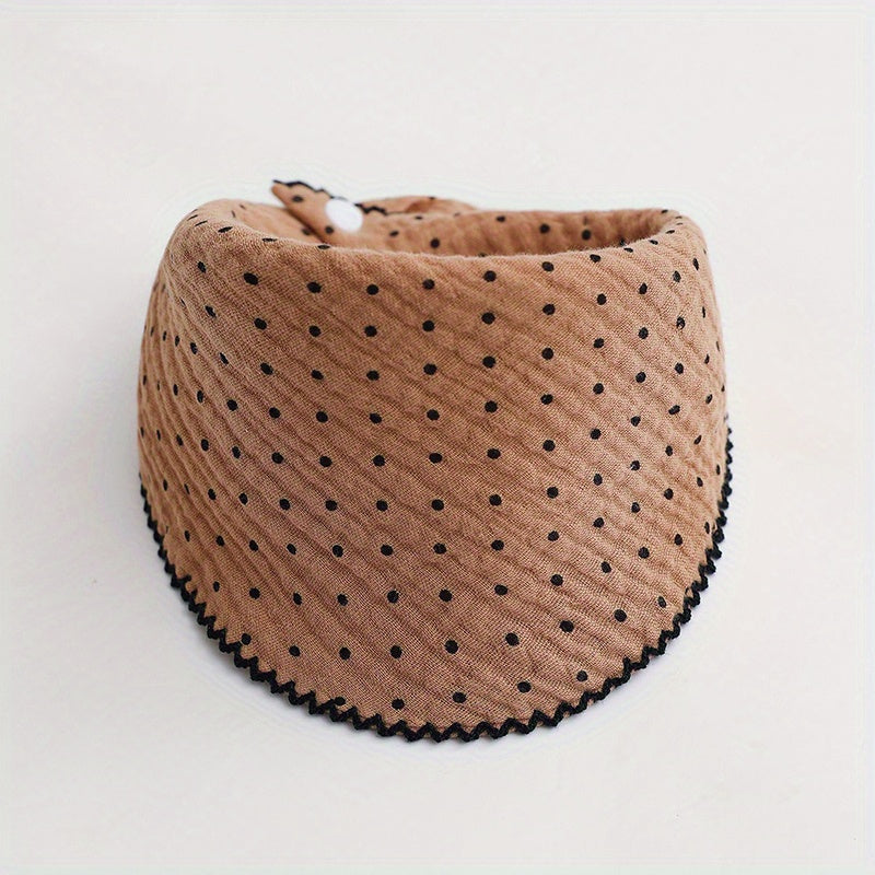 Royal Cotton Gauze Saliva Towel Lace Bib Half Round Bib