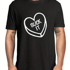 Men's Suck It Print T shirt Casual Tee