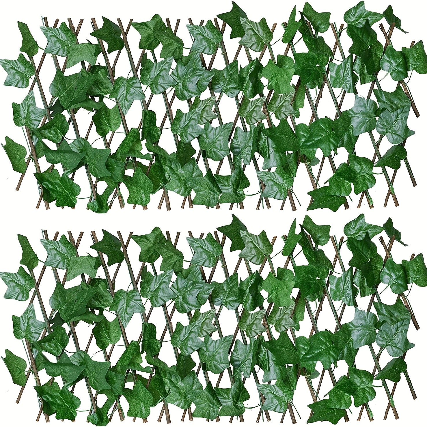 2pcs Faux Ivy Fence Privacy Screen Expandable Patio Decorative Panel
