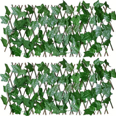 2pcs Faux Ivy Fence Privacy Screen Expandable Patio Decorative Panel
