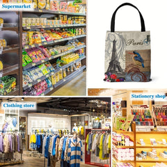 Canvas Bag Urban Landmark Print Lightweight Shopper Handbag