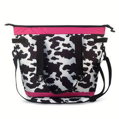 Leopard Print Ice Bag Large Capacity Crossbody Insulation Bag