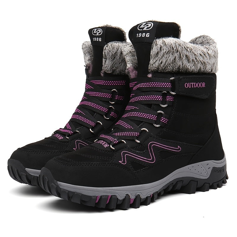 Plush Snow Boots Warm Hiking Shoes Women's Footwear
