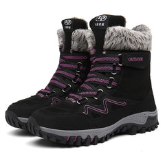 Plush Snow Boots Warm Hiking Shoes Women's Footwear