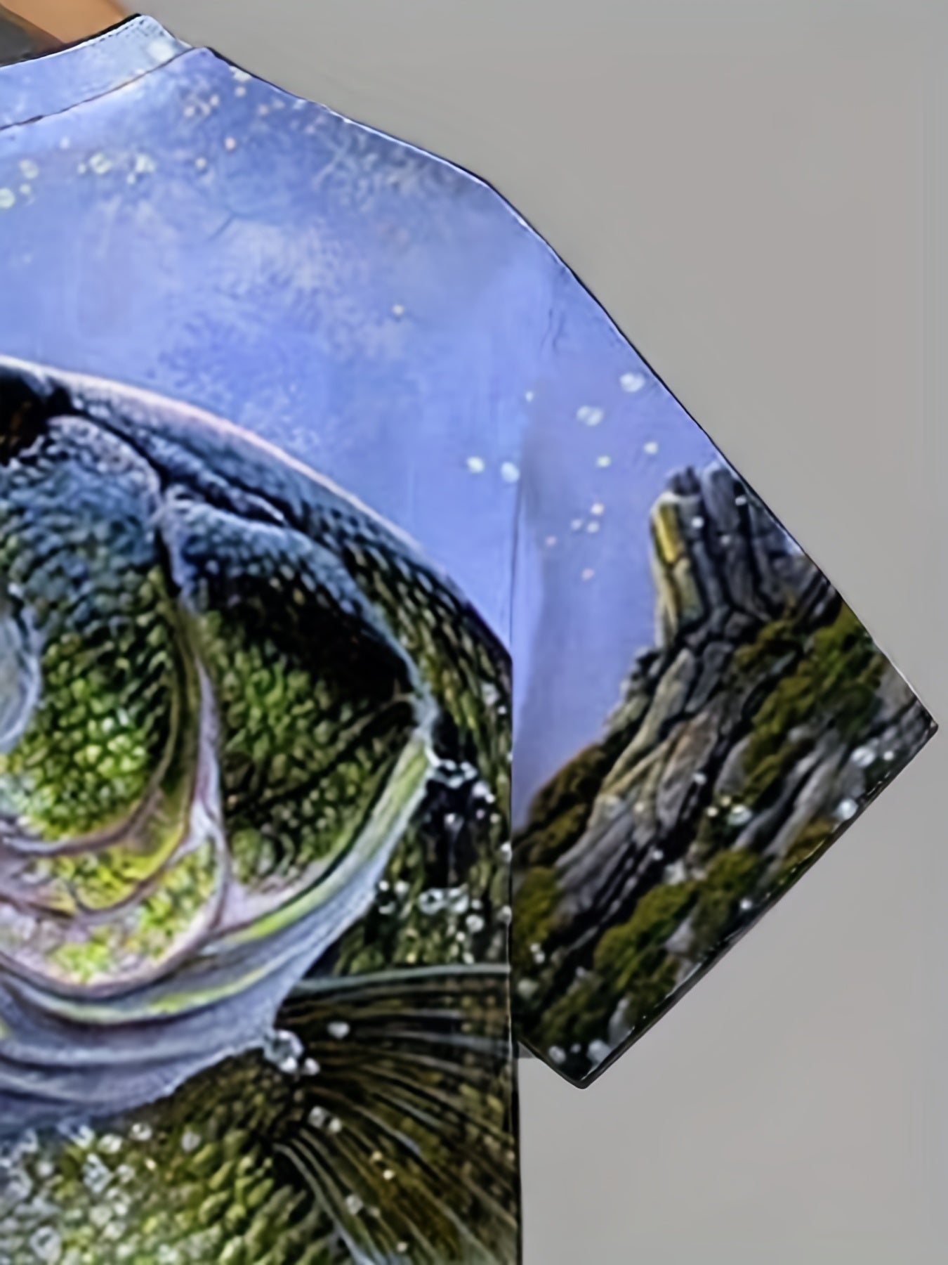 Men's Fishing Graphic T Shirt 3D Digital Print Active Stretch