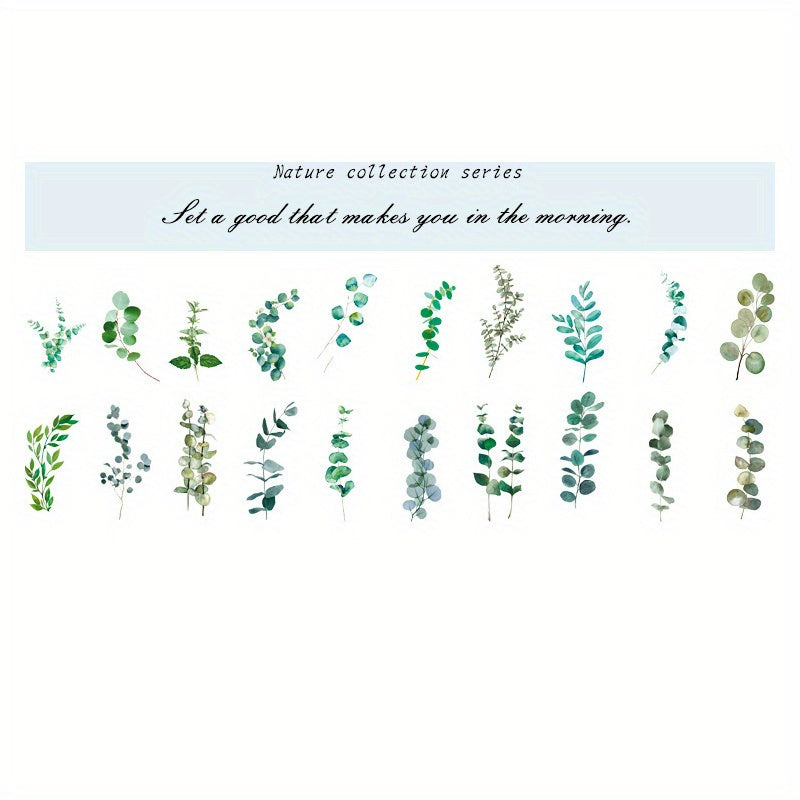 40pcs Waterproof Plant Flowers Stickers DIY Scrapbooking Crafts