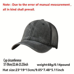 Mesh Trucker Hat Breathable Baseball Cap Vintage Dad Hats