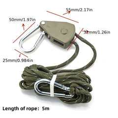 Adjustable Metal Pulley Wind Rope for Camping Tent and Picnic