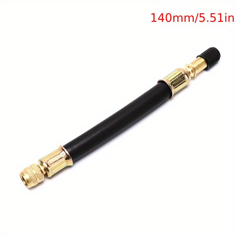 Bicycle Pump Valve Extender Extension Tube Rubber Inflator Pipe Hose