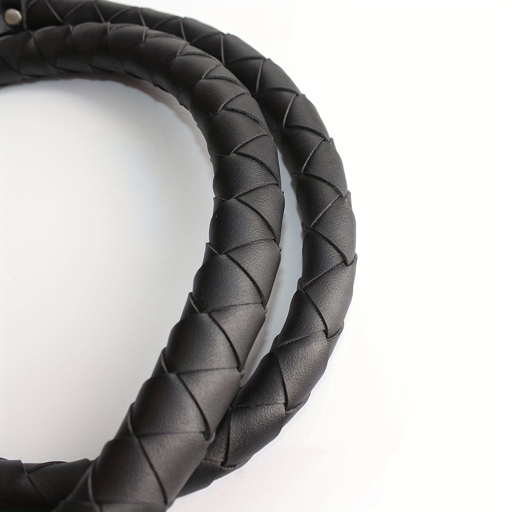 91IN Long Horse Whip PU Material with Nail Leather Equestrian Prop