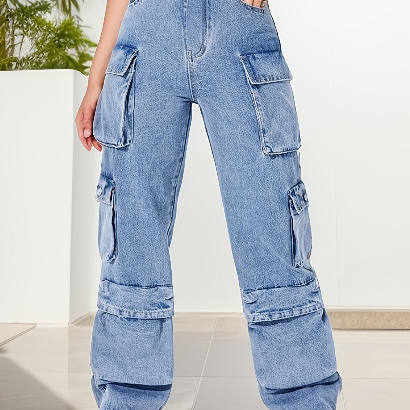 Cargo Pants Wide Leg Jeans High Waist Loose Fit Y2K & Kpop Style