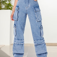 Cargo Pants Wide Leg Jeans High Waist Loose Fit Y2K & Kpop Style