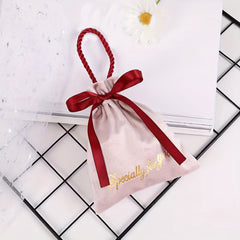 Velvet Drawstring Candy Gift Bag for Parties and Events