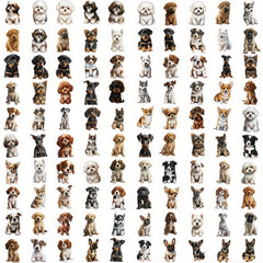 100pcs Baby Dog Graffiti Stickers for Phones Bottles Computers