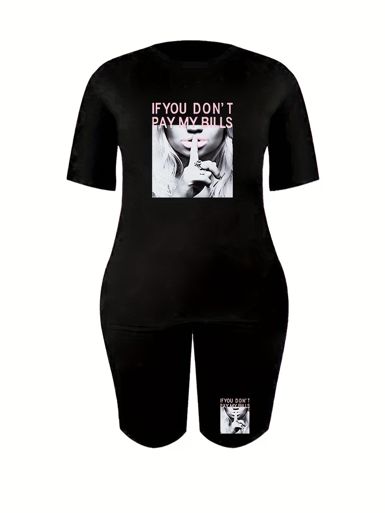 Figure Print Tee & Shorts Set